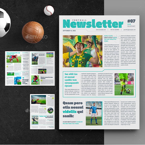 Sports Team Newsletter Templates