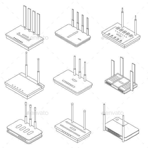 Routers Graphics, Designs & Templates | GraphicRiver