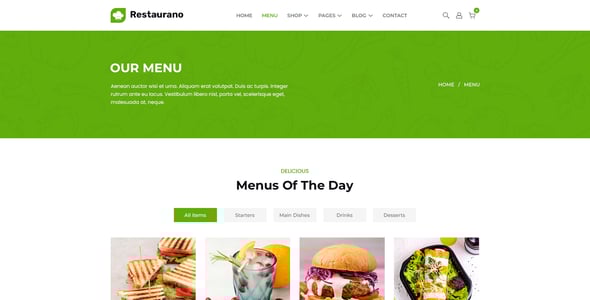 Restaurant Menu HTML Website Templates | ThemeForest