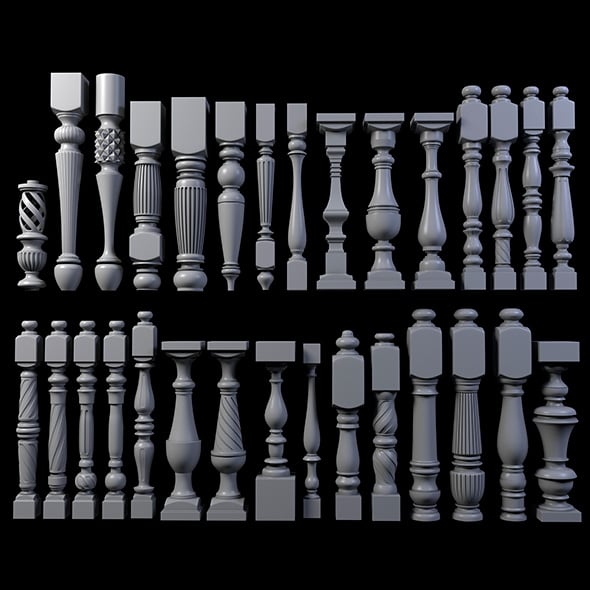 Baluster CG Textures & 3D Models | 3DOcean