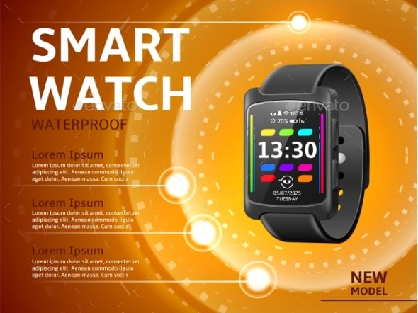 Smartwatch Graphics, Designs & Templates | GraphicRiver