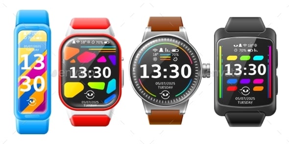 Smartwatch Graphics, Designs & Templates | GraphicRiver