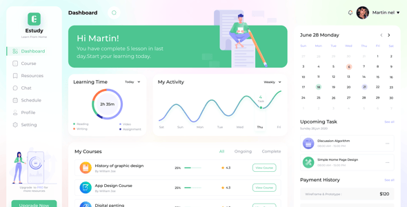 Student Dashboard Website Templates | ThemeForest