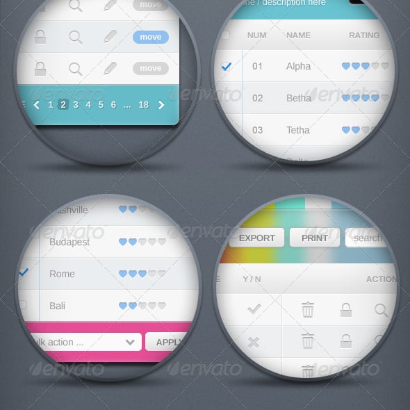 Table Templates from GraphicRiver