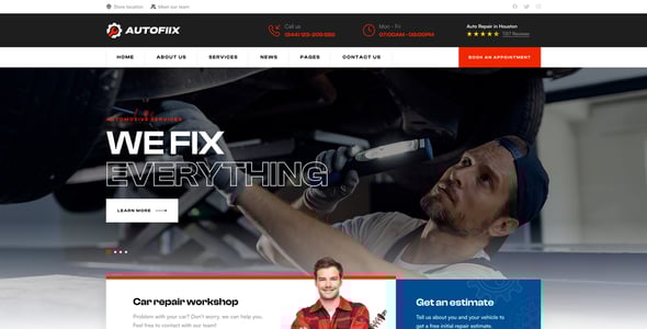 Car Services Website Templates | ThemeForest