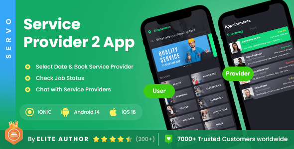 Service Provider Mobile App Templates | CodeCanyon