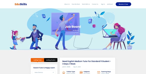 Tutor Website Templates | ThemeForest