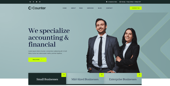 Counter Website Templates | ThemeForest
