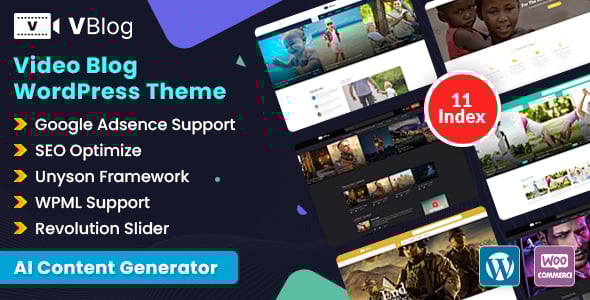 Video Blog Website Templates | ThemeForest