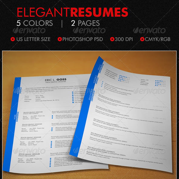 Gt Resume Templates GraphicRiver