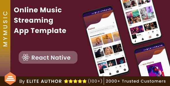 React Native Music Mobile App Templates | CodeCanyon