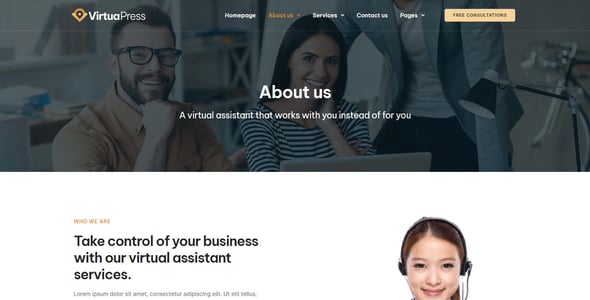 Virtual Assistant Website Templates | ThemeForest