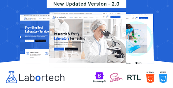 Laboratory Website Templates | ThemeForest