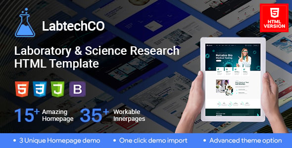Medical Lab Website Templates | ThemeForest