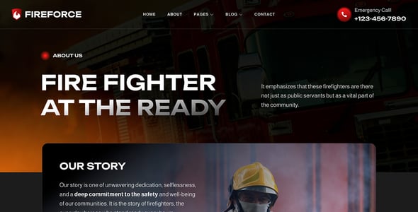 Fire Department Website Templates | ThemeForest