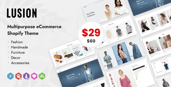 Lusion - Multipurpose eCommerce Shopify Theme preview 2