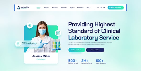 Laboratory Website Templates | ThemeForest