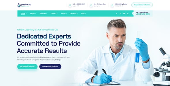 Laboratory Website Templates | ThemeForest