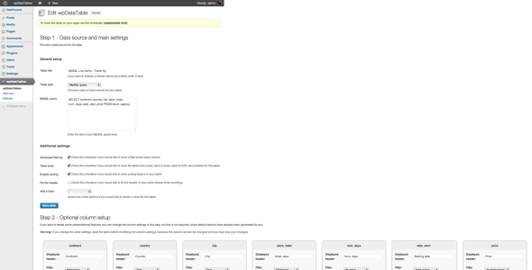 wpDataTables - Tables and Charts Manager for WordPress preview 4