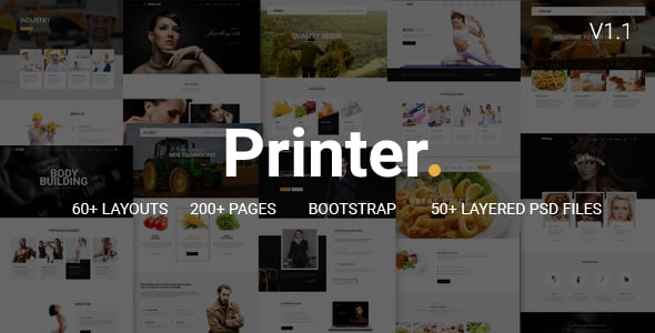 Printer Website Templates ThemeForest