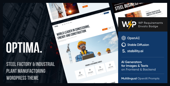 Steel Industry WordPress Themes | ThemeForest
