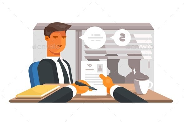 Interviewer Graphics, Designs & Templates | GraphicRiver