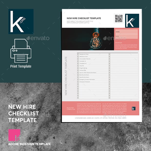 Adobe Indesign Checklist Templates