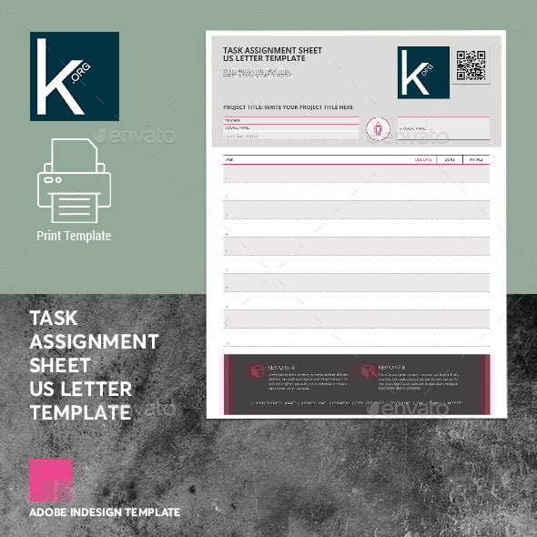 Work Assignment Template Free Assignments Template For Excel
