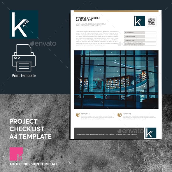 Adobe Indesign Checklist Templates