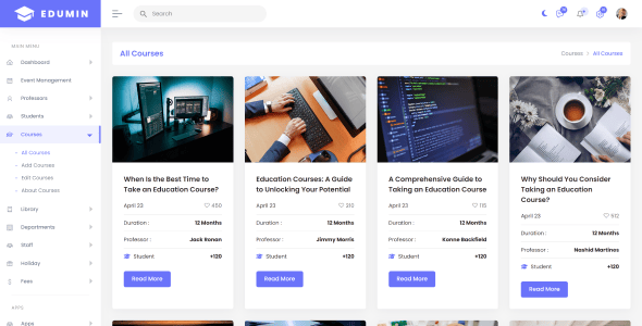 React Education Website Templates | ThemeForest