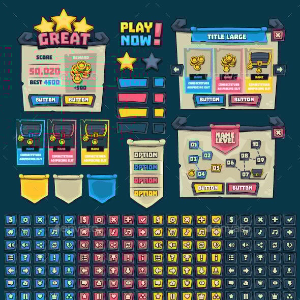Game User UI Templates from GraphicRiver