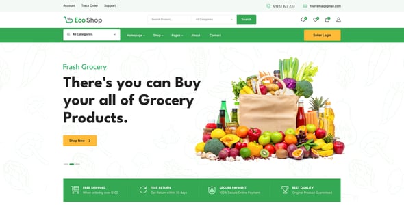Grocery HTML Website Templates | ThemeForest