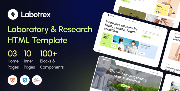 Laboratory Website Templates | ThemeForest