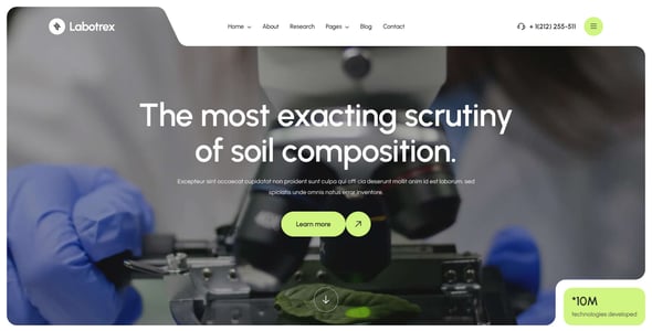 Laboratory Website Templates | ThemeForest