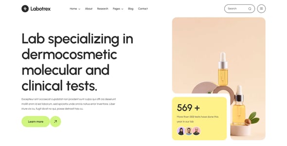 Laboratory Website Templates | ThemeForest