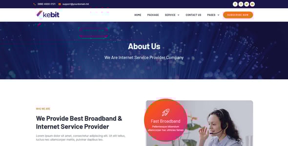 Internet Service Provider Website Templates | ThemeForest