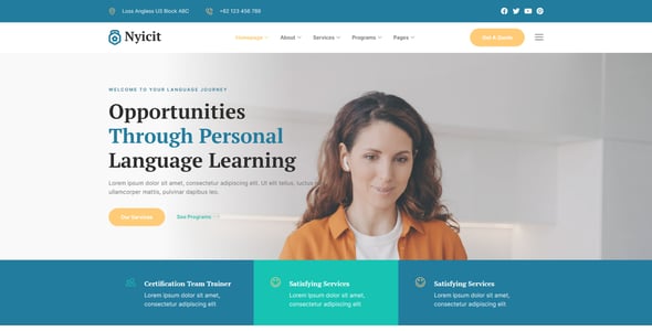 Language Learning Website Templates | ThemeForest