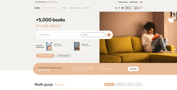 Bookstore Website Templates | ThemeForest