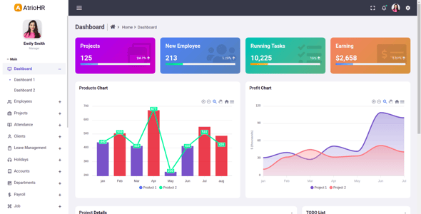 Bootstrap Human Resource Management HTML Website Templates