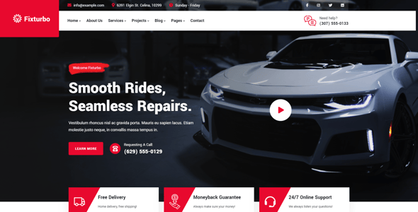 Auto Repair Website Templates | ThemeForest