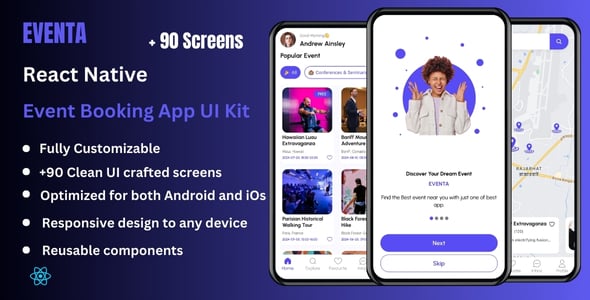 React Native Event Mobile App Templates | CodeCanyon