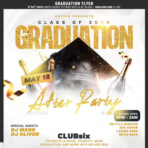 Graduation Banquet Flyer Graduation Party Flyer Graphic By Leza Sam