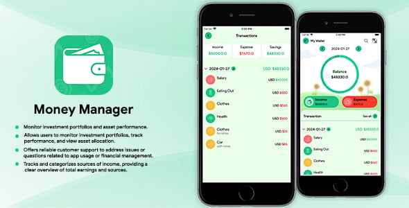 Money Manager Mobile App Templates | CodeCanyon