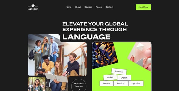 Language Learning Website Templates | ThemeForest