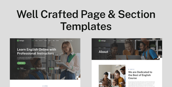 English Course Website Templates | ThemeForest
