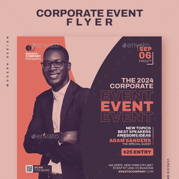 Formal Business Event Flyer Template