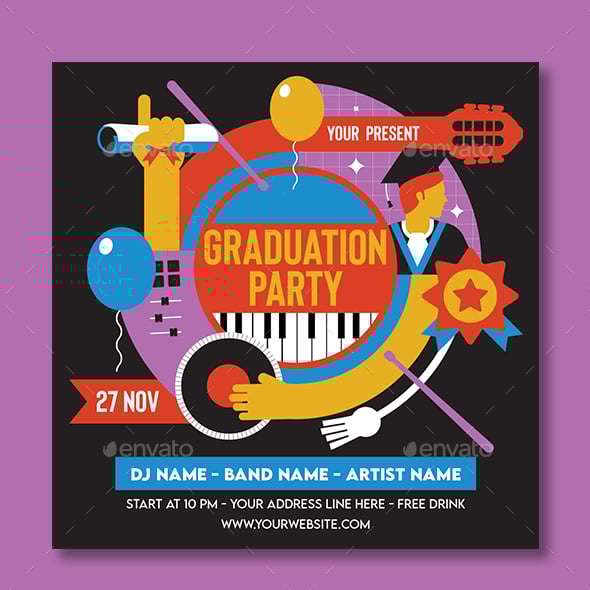 Graduating PSD Graphics, Designs & Templates from GraphicRiver