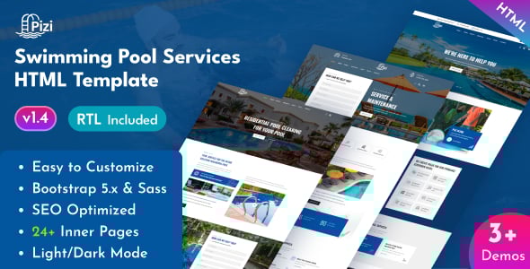 Swimming Pool Website Templates | ThemeForest