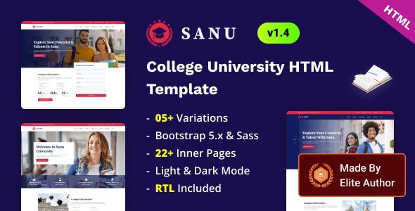 University Bootstrap Website Templates | ThemeForest