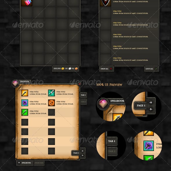 Rpg Game User UI Templates | GraphicRiver